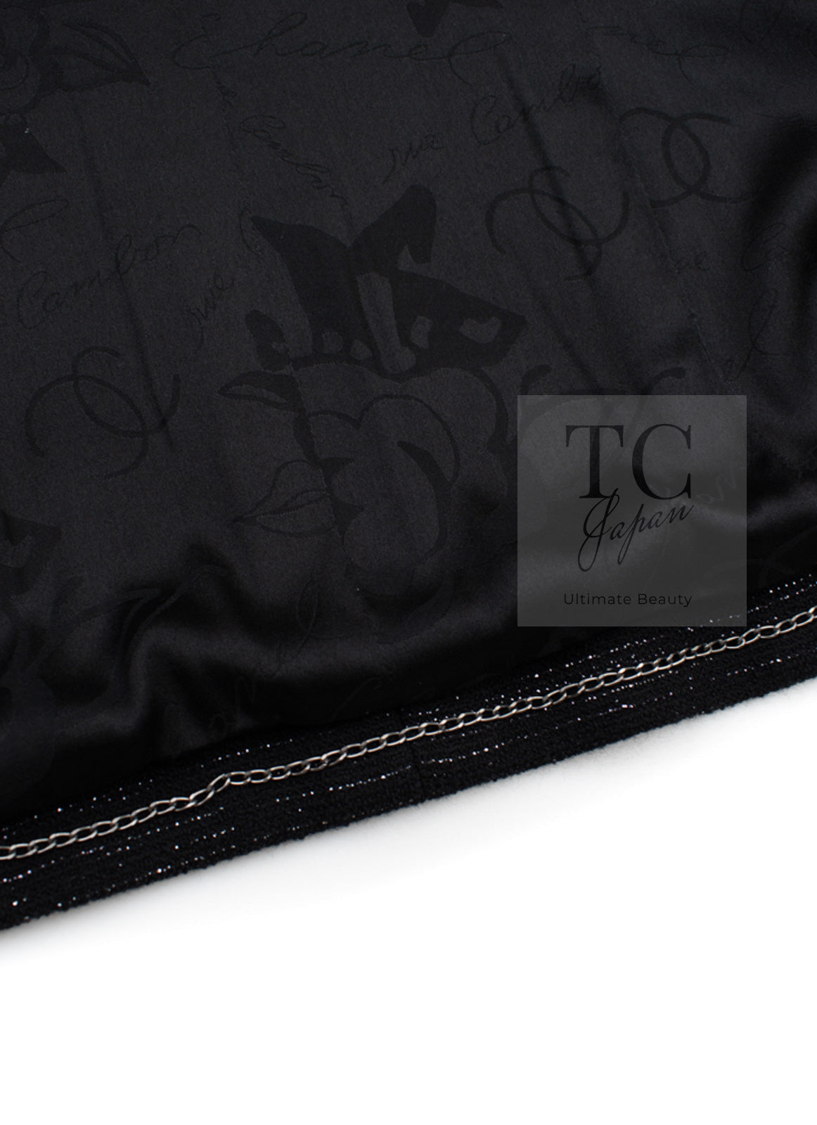CHANEL 09A Black Metallic Silver Wool Jacket 36 38 シャネル ブラック メタリック ウール ジャケット 即発