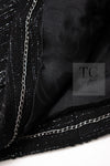 CHANEL 09A Black Metallic Silver Wool Jacket 36 38 シャネル ブラック メタリック ウール ジャケット 即発
