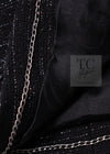CHANEL 09A Black Metallic Silver Wool Jacket 36 38 シャネル ブラック メタリック ウール ジャケット 即発