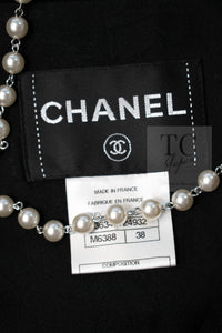 CHANEL 09A Black Metallic Silver Wool Jacket 36 38 シャネル ブラック メタリック ウール ジャケット 即発