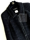 CHANEL 09A Black Metallic Silver Wool Jacket 36 38 シャネル ブラック メタリック ウール ジャケット 即発