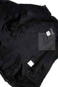 CHANEL 09A Black Metallic Silver Wool Jacket 36 38 シャネル ブラック メタリック ウール ジャケット 即発