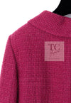 CHANEL 16A Magenta Pink Metallic Zipper Tweed Jacket 36 シャネル マジェンダ ラズベリー ピンク メタリック ジッパー ツイード ジャケット 即発