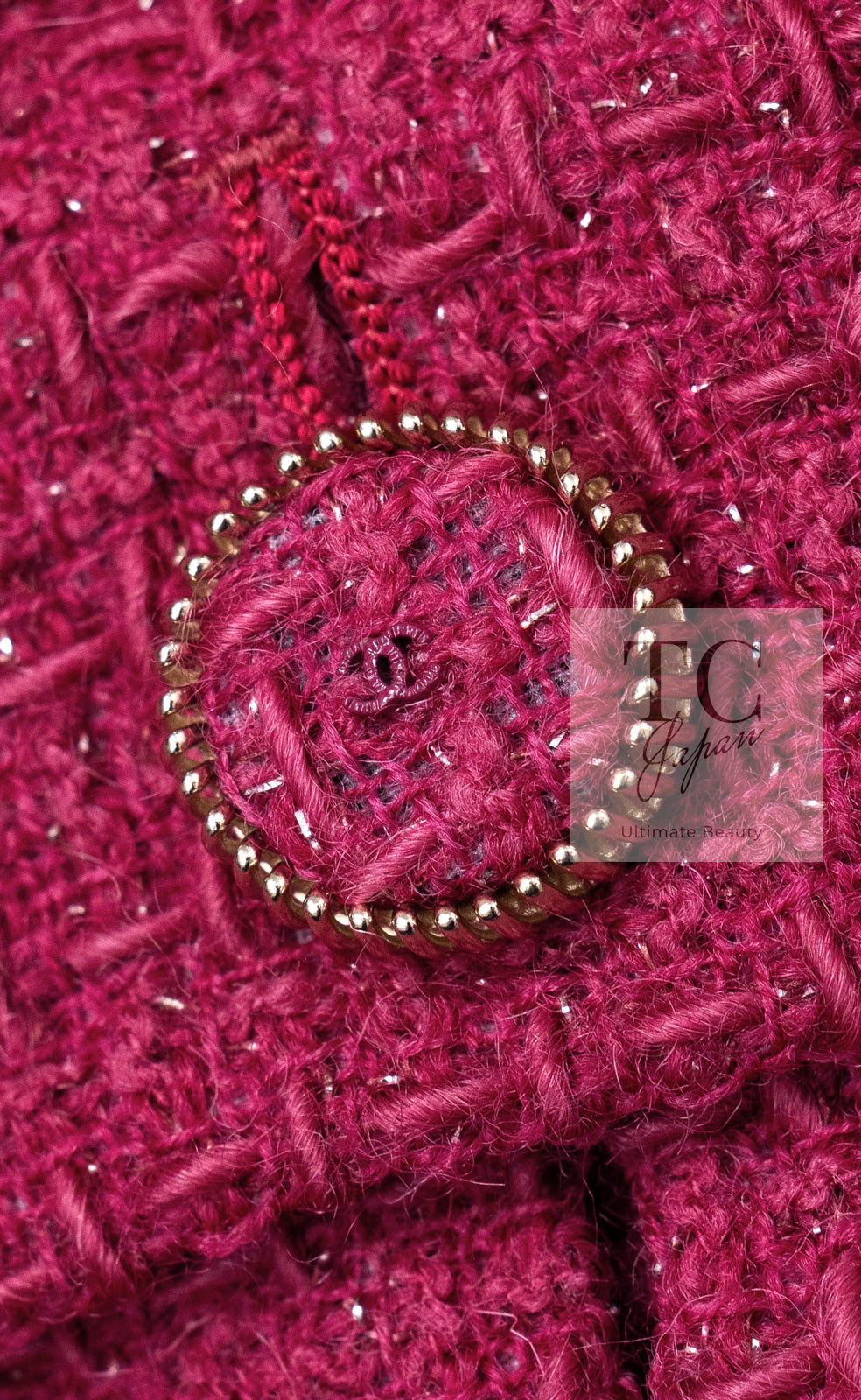 CHANEL 16A Magenta Pink Metallic Zipper Tweed Jacket 36 シャネル マジェンダ ラズベリー ピンク メタリック ジッパー ツイード ジャケット 即発