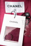 CHANEL 16A Magenta Pink Metallic Zipper Tweed Jacket 36 シャネル マジェンダ ラズベリー ピンク メタリック ジッパー ツイード ジャケット 即発