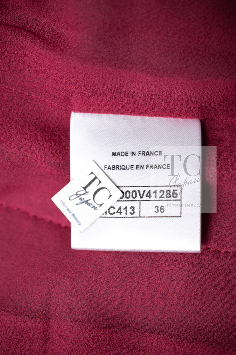 CHANEL 16A Magenta Pink Metallic Zipper Tweed Jacket 36 シャネル マジェンダ ラズベリー ピンク メタリック ジッパー ツイード ジャケット 即発