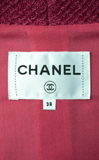 CHANEL 16A Magenta Pink Metallic Zipper Tweed Jacket 36 38 シャネル マジェンダ ラズベリー ピンク メタリック ジッパー ツイード ジャケット 即発 - TC JAPAN