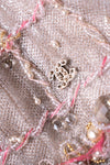 CHANEL 09S Beige Beaded Trim Jacket 38 シャネル ベージュ ビーズ トリミング ジャケット サラ・ジェシカ・パーカー着用 即発
