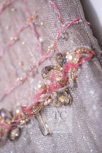 CHANEL 09S Beige Beaded Trim Jacket 38 シャネル ベージュ ビーズ トリミング ジャケット サラ・ジェシカ・パーカー着用 即発