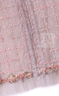 CHANEL 09S Beige Beaded Trim Jacket 38 シャネル ベージュ ビーズ トリミング ジャケット サラ・ジェシカ・パーカー着用 即発