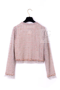 CHANEL 09S Beige Beaded Trim Jacket 38 シャネル ベージュ ビーズ トリミング ジャケット サラ・ジェシカ・パーカー着用 即発