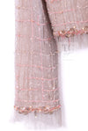 CHANEL 09S Beige Beaded Trim Jacket 38 シャネル ベージュ ビーズ トリミング ジャケット サラ・ジェシカ・パーカー着用 即発