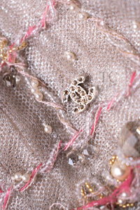 CHANEL 09S Beige Beaded Trim Jacket 38 シャネル ベージュ ビーズ トリミング ジャケット サラ・ジェシカ・パーカー着用 即発