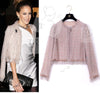 CHANEL 09S Beige Beaded Trim Jacket 38 シャネル ベージュ ビーズ トリミング ジャケット サラ・ジェシカ・パーカー着用 即発
