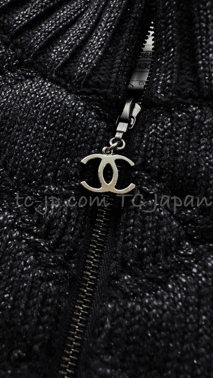 CHANEL 09A Black Quilted Wool Jacket Cardigan 36 38 40 シャネル ブラック キルト ウール ジャケット カーディガン 即発