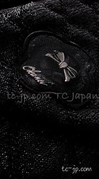 CHANEL 09A Black Quilted Wool Jacket Cardigan 36 38 40 シャネル ブラック キルト ウール ジャケット カーディガン 即発