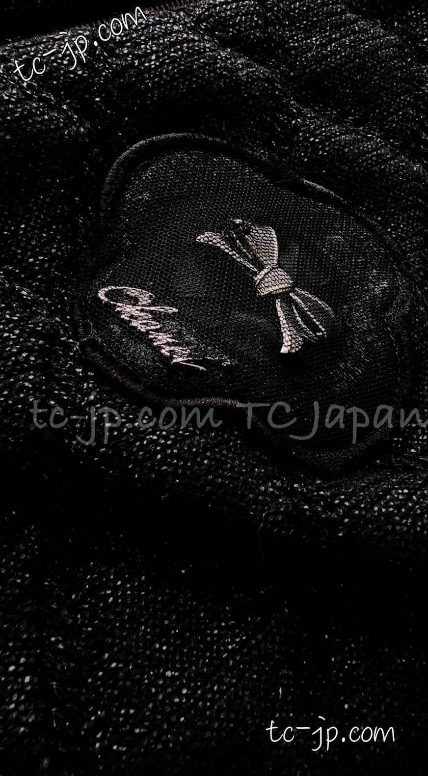 CHANEL 09A Black Quilted Wool Jacket Cardigan 36 38 40 シャネル ブラック キルト ウール ジャケット カーディガン 即発