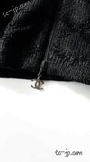 CHANEL 09A Black Quilted Wool Jacket Cardigan 36 38 40 シャネル ブラック キルト ウール ジャケット カーディガン 即発