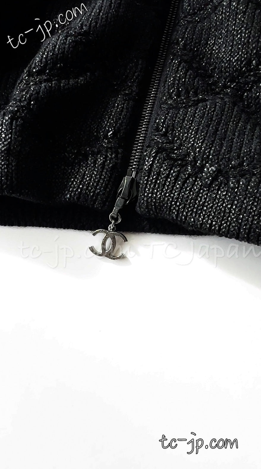 CHANEL 09A Black Quilted Wool Jacket Cardigan 36 38 40 シャネル ブラック キルト ウール ジャケット カーディガン 即発