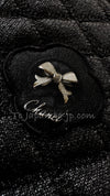 CHANEL 09A Black Quilted Wool Jacket Cardigan 36 38 40 シャネル ブラック キルト ウール ジャケット カーディガン 即発
