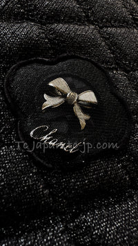 CHANEL 09A Black Quilted Wool Jacket Cardigan 36 38 40 シャネル ブラック キルト ウール ジャケット カーディガン 即発