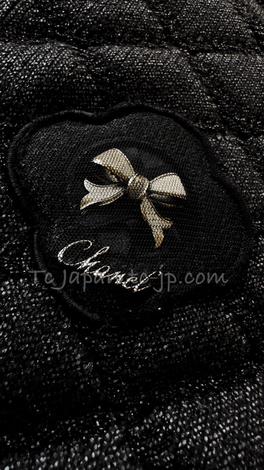 CHANEL 09A Black Quilted Wool Jacket Cardigan 36 38 40 シャネル ブラック キルト ウール ジャケット カーディガン 即発