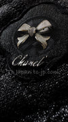 CHANEL 09A Black Quilted Wool Jacket Cardigan 36 38 40 シャネル ブラック キルト ウール ジャケット カーディガン 即発