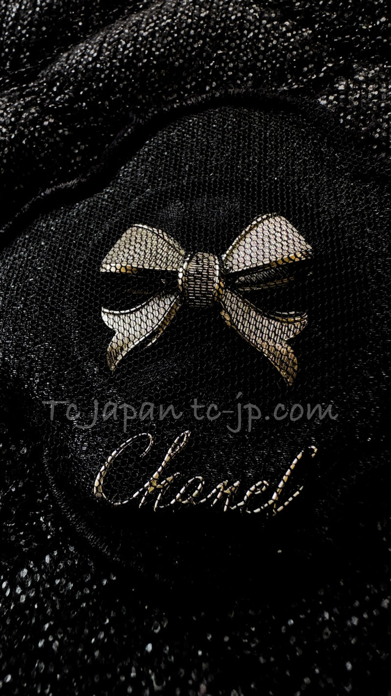 CHANEL 09A Black Quilted Wool Jacket Cardigan 36 38 40 シャネル ブラック キルト ウール ジャケット カーディガン 即発