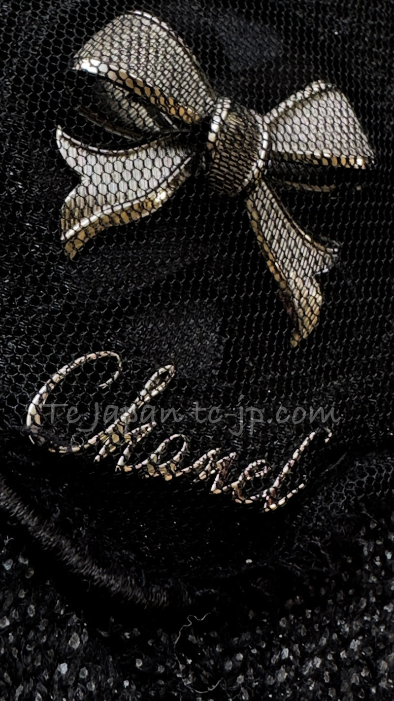 CHANEL 09A Black Quilted Wool Jacket Cardigan 36 38 40 シャネル ブラック キルト ウール ジャケット カーディガン 即発