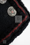CHANEL 09PF Black Red Trim Moscow Wool Tweed Jacket 34 40 42 シャネル ブラック レッド トリム ロマノフ ウール ツイード ジャケット 即発