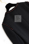 CHANEL 09PF Black Red Trim Moscow Wool Tweed Jacket 34 40 42 シャネル ブラック レッド トリム ロマノフ ウール ツイード ジャケット 即発