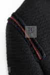 CHANEL 09PF Black Red Trim Moscow Wool Tweed Jacket 34 40 42 シャネル ブラック レッド トリム ロマノフ ウール ツイード ジャケット 即発