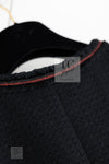 CHANEL 09PF Black Red Trim Moscow Wool Tweed Jacket 34 40 42 シャネル ブラック レッド トリム ロマノフ ウール ツイード ジャケット 即発