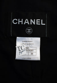 シャネル ジャケット CHANEL 09PF ブラック レッド トリム ロマノフ ウール ツイード 34 42 Black Red Trim Moscow Wool Tweed Jacket - TC JAPAN