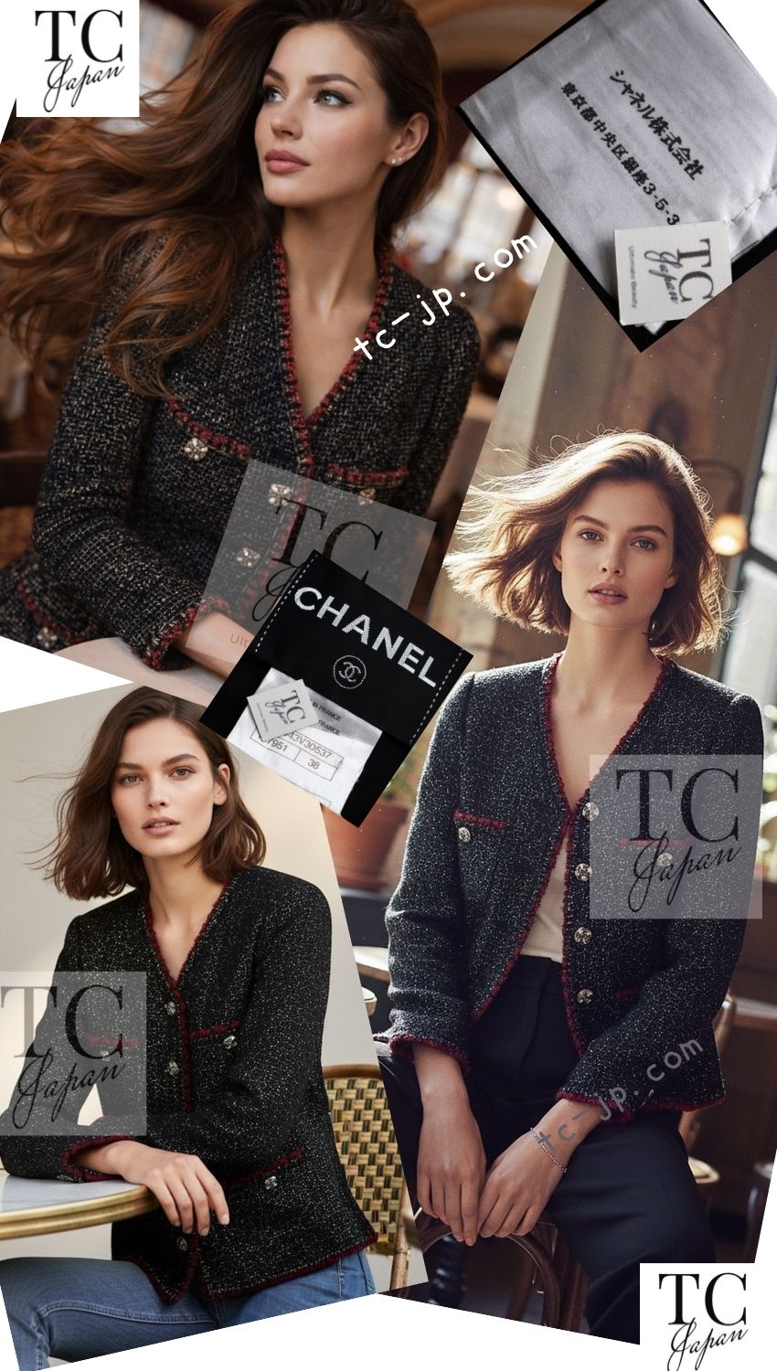 CHANEL 11A Black Red Metallic Fantasy Wool Tweed Jacket 34 36 38 シャネル ブラック レッド メタリック ファンタジー ウール ツイード ジャケット 即発