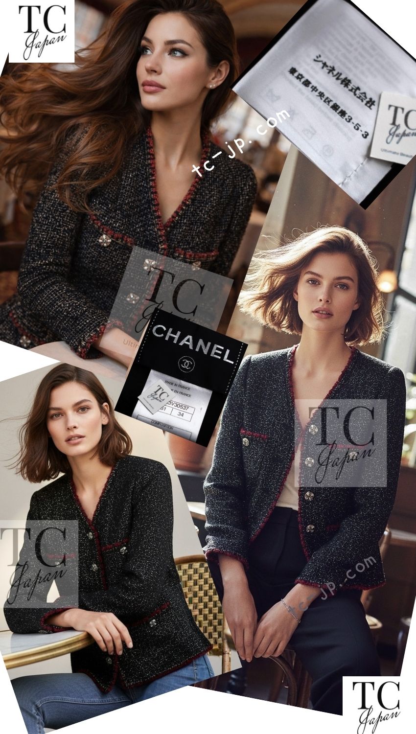 CHANEL 11A Black Red Metallic Fantasy Wool Tweed Jacket 34 36 38 シャネル ブラック レッド メタリック ファンタジー ウール ツイード ジャケット 即発