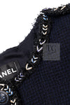 CHANEL 16S Navy Epaulettes Trimming Wool Jacket 38 シャネル ネイビー 肩章 ココマーク ボタン ウール ジャケット 即発