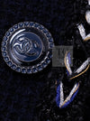 CHANEL 16S Navy Epaulettes Trimming Wool Jacket 38 シャネル ネイビー 肩章 ココマーク ボタン ウール ジャケット 即発