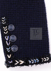 CHANEL 16S Navy Epaulettes Trimming Wool Jacket 38 シャネル ネイビー 肩章 ココマーク ボタン ウール ジャケット 即発