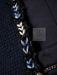 CHANEL 16S Navy Epaulettes Trimming Wool Jacket 38 シャネル ネイビー 肩章 ココマーク ボタン ウール ジャケット 即発