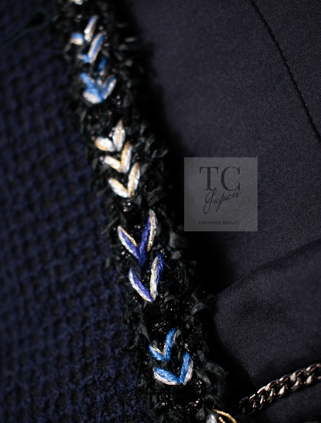 CHANEL 16S Navy Epaulettes Trimming Wool Jacket 38 シャネル ネイビー 肩章 ココマーク ボタン ウール ジャケット 即発