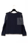 CHANEL 16S Navy Epaulettes Trimming Wool Jacket 38 シャネル ネイビー 肩章 ココマーク ボタン ウール ジャケット 即発