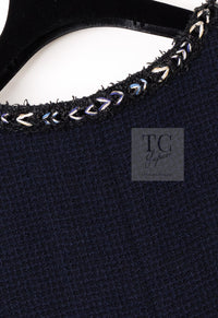 CHANEL 16S Navy Epaulettes Trimming Wool Jacket 38 シャネル ネイビー 肩章 ココマーク ボタン ウール ジャケット 即発