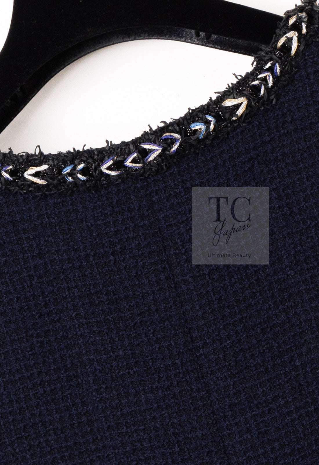 CHANEL 16S Navy Epaulettes Trimming Wool Jacket 38 シャネル ネイビー 肩章 ココマーク ボタン ウール ジャケット 即発