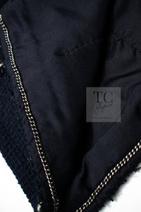 CHANEL 16S Navy Epaulettes Trimming Wool Jacket 38 シャネル ネイビー 肩章 ココマーク ボタン ウール ジャケット 即発