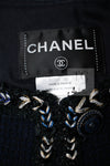 CHANEL 16S Navy Epaulettes Trimming Wool Jacket 38 シャネル ネイビー 肩章 ココマーク ボタン ウール ジャケット 即発