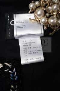 CHANEL 16S Navy Epaulettes Trimming Wool Jacket 38 シャネル ネイビー 肩章 ココマーク ボタン ウール ジャケット 即発
