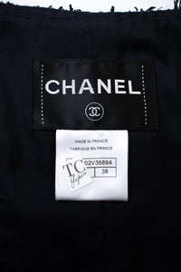 CHANEL 16S Navy Epaulettes Trimming Wool Jacket 38 | UK