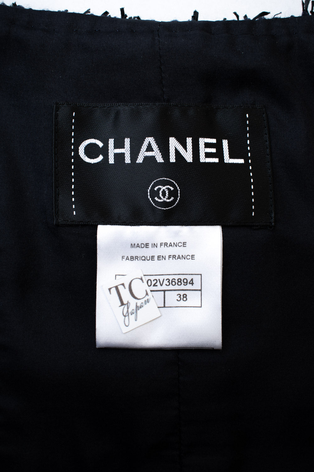 CHANEL 16S Navy Epaulettes Trimming Wool Jacket 38 | UK
