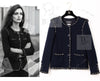 CHANEL 16S Navy Epaulettes Trimming Wool Jacket 38 シャネル ネイビー 肩章 ココマーク ボタン ウール ジャケット 即発